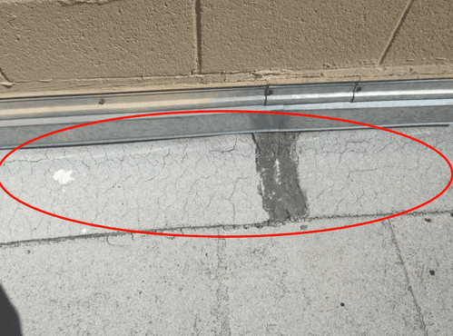 Alligatoring of an asphalt-based roof membrane